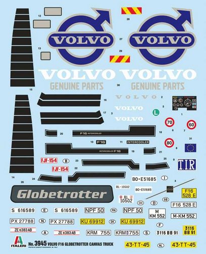 VOLVO F16 Globetrotter Canvas (Italeri 1:24) 