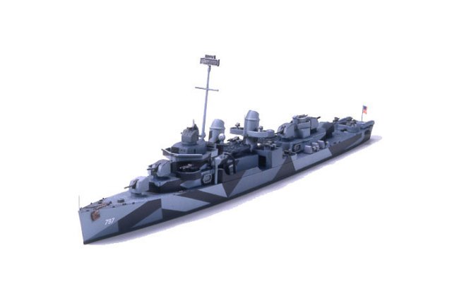 Tamiya model lodi 31907 - USS Destroyer Cushing (Tamiya 1:700)