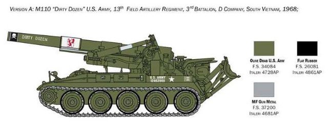 Samohybná houfnice M-110 (Italeri 1:35) 
