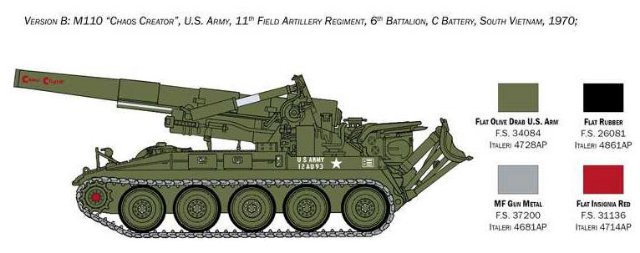 Samohybná houfnice M-110 (Italeri 1:35) 