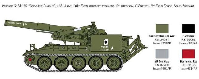 Samohybná houfnice M-110 (Italeri 1:35) 