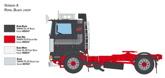 Truck Volvo F-12 Intercooler (Low Roof) with accessories (1:24) 