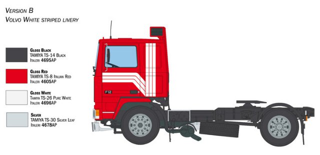 Truck Volvo F-12 Intercooler (Low Roof) with accessories (1:24) 