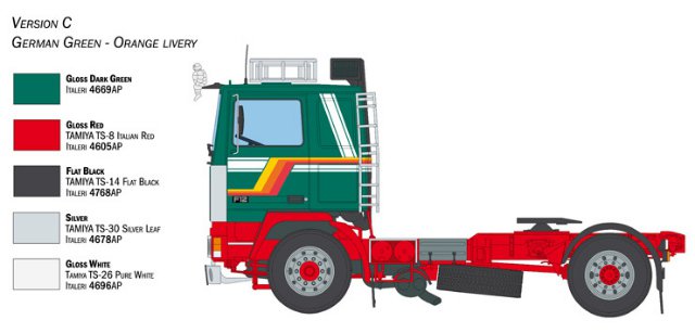 Truck Volvo F-12 Intercooler (Low Roof) with accessories (1:24) 