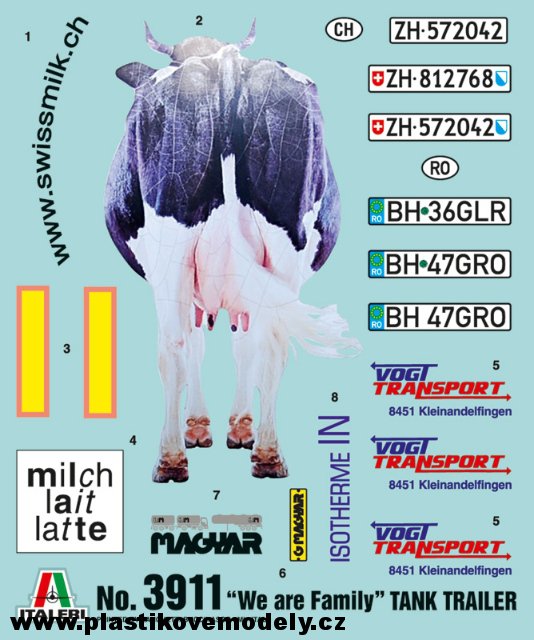 Návěs CLASSIC TANK TRAILER We are family (Italeri 1:24) 