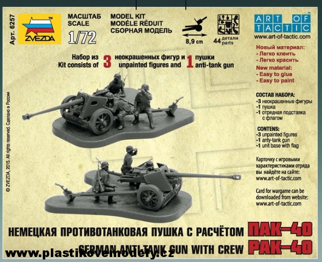 Dělo Pak-40 s obsluhou (Zvezda 1:72) > 1:72
