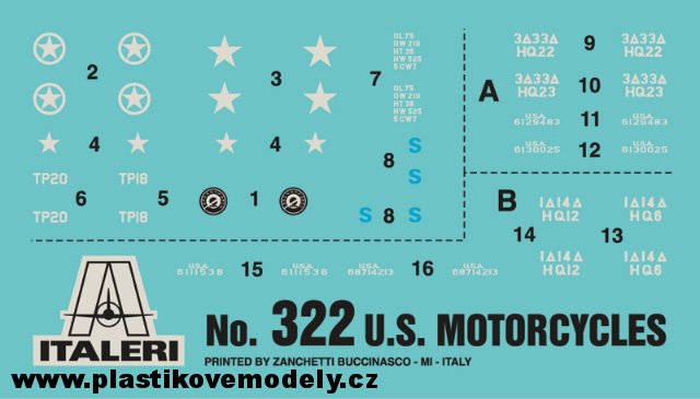 U.S. MOTORCYCLES WW2 (Italeri 1:35) 