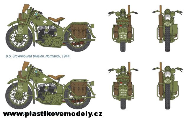 U.S. MOTORCYCLES WW2 (Italeri 1:35) 