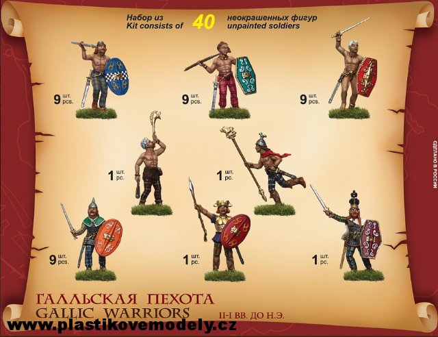 Figurky Gallic Warriors (Zvezda 1:72)