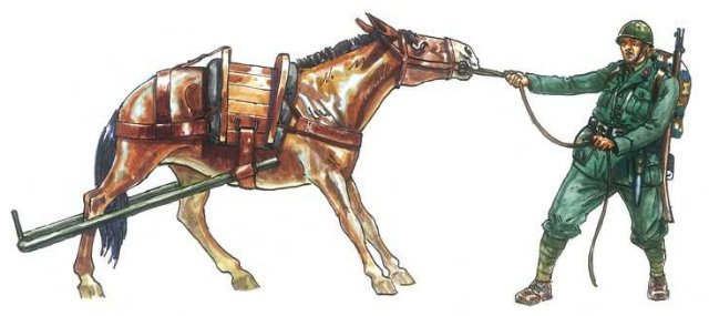 HORSE DRAWN BREDA 20-65 W-SERVANTS (Italeri 1:35) 