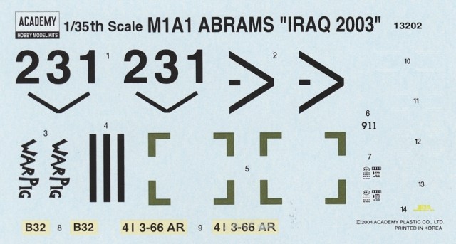 M1A1 Abrams Iraq 2003 (Academy 1:35)