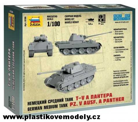 Wargames (WWII) tank 6196 - Pz.V Ausf. A Panther (Zvezda 1:100) 