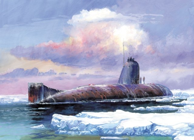Nuclear Submarine K-3 (Zvezda 1:350) 