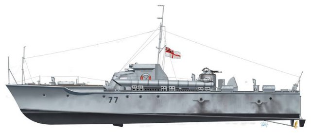 Loď VOSPER 72"6´ MTB 77 (Italeri 1:35)