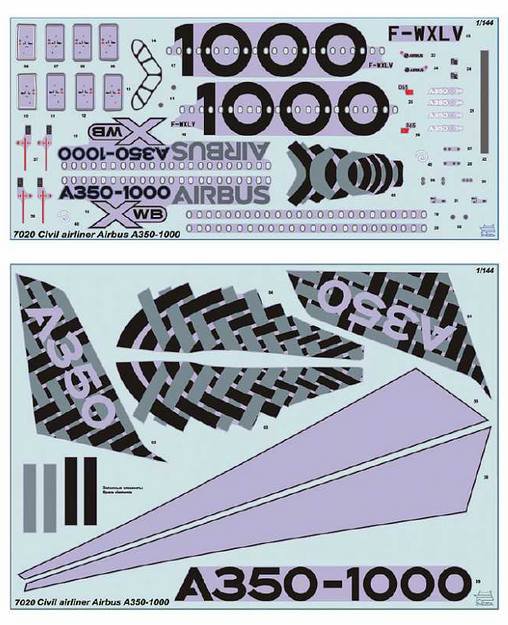 Airbus A-350-1000 (Zvezda 1:144) 