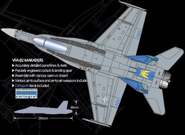 F-A-18C U.S NAVY VFA-82 (Academy 1:72) 