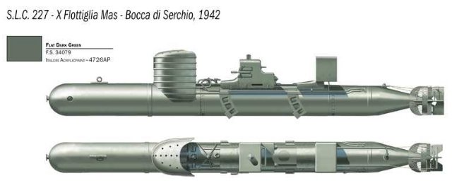 Torpédo S.L.C. MAIALE (Italeri 1:35) 