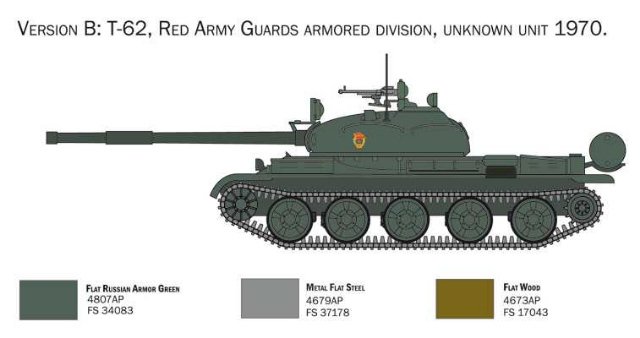 Tank T-62 (Italeri 1:72) 