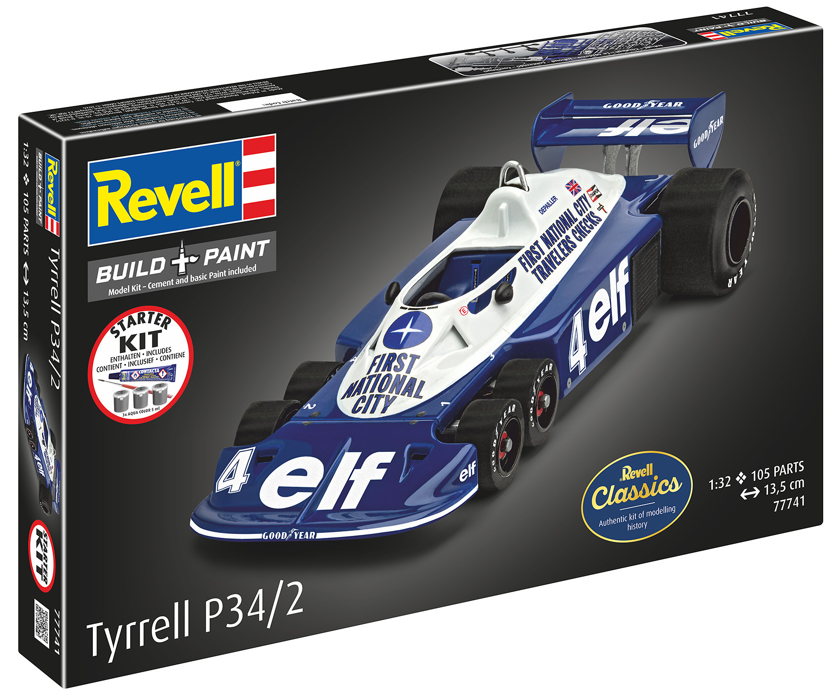 Starter Kit - Tyrell P34/2 6-Wheeler (1:32)
