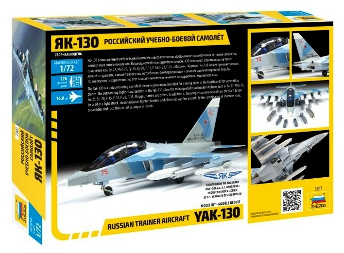 Letadlo YAK-130 (Zvezda 1:72) 
