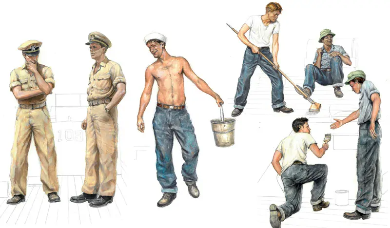 Figurky PT 109 CREW (Italeri 1:35) 