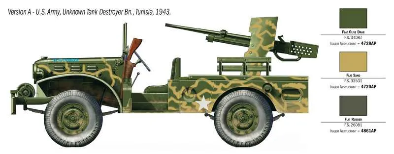 Dodge M6 GUN MOTOR CARRIAGE WC-55 (Italeri 1:35)