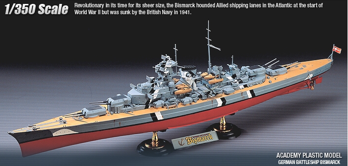 GERMAN BATTLESHIP BISMARCK (Academy 1:350)