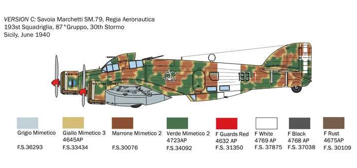 SM-79 Sparviero Bomber edition (Italeri 1:72)