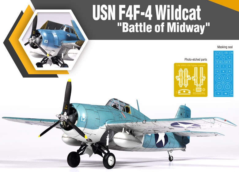 Grumman F4F-4 Wildcat "Battle of Midway" (1:48)