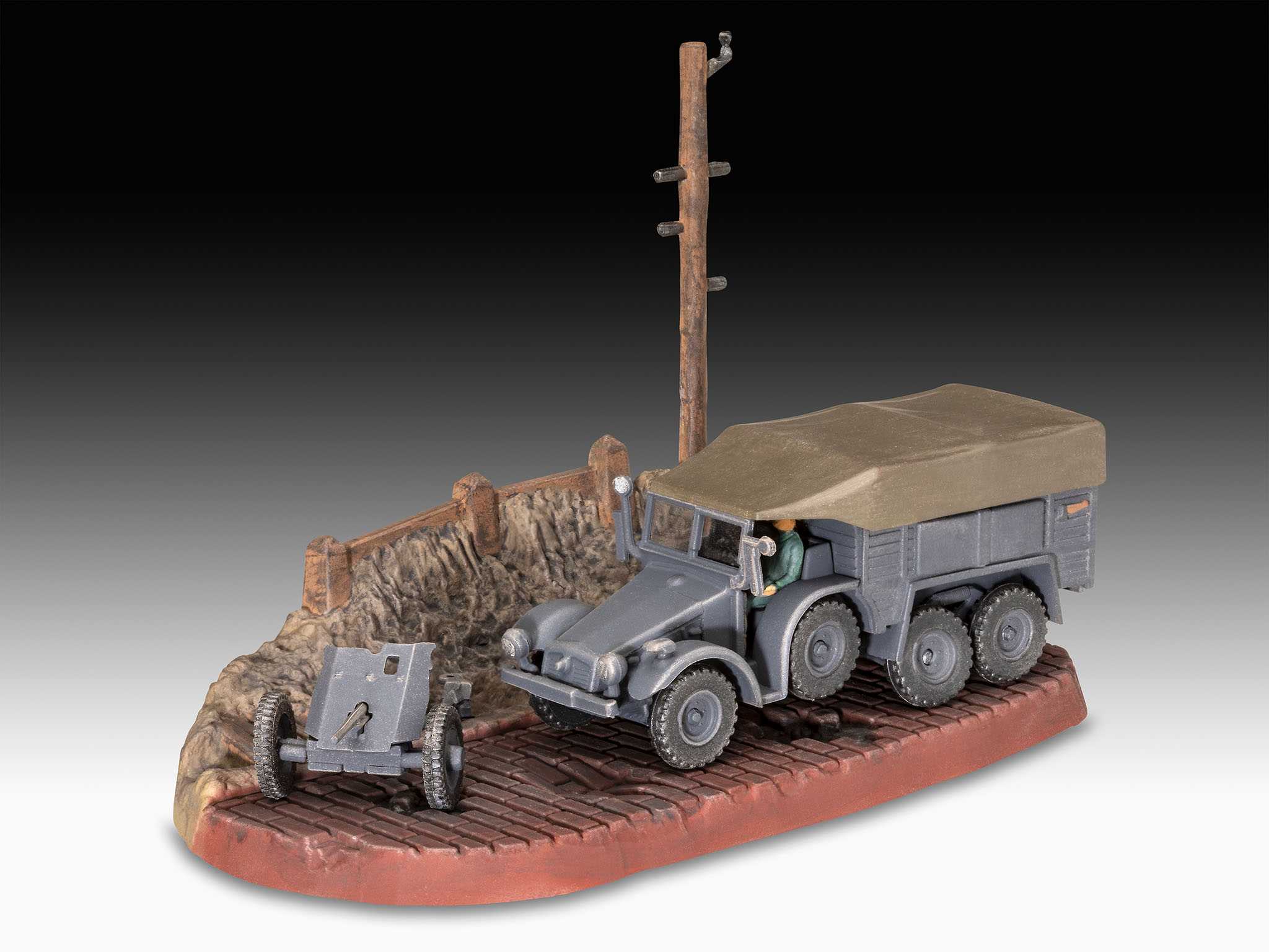 Set - Krupp Protze KFZ 69 with 3,7cm Pak (1:76)