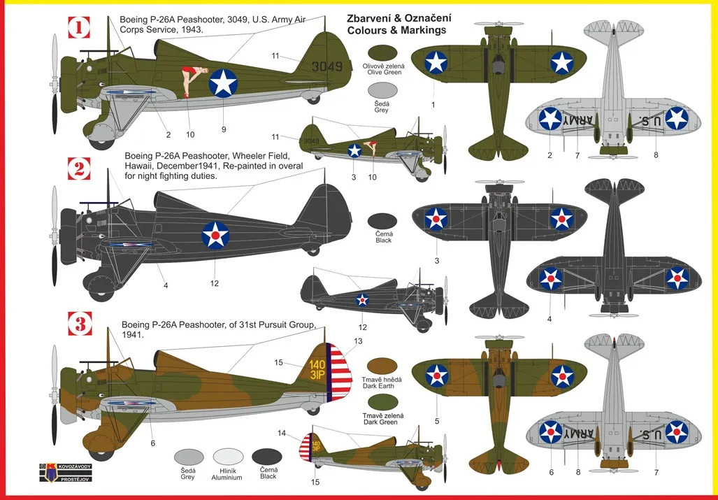 Boeing P-26 "Peashooter" USAF 1:72