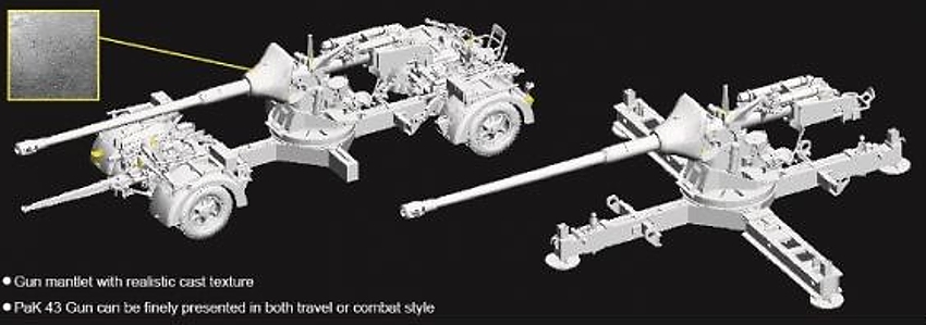 PaK 43/3 L/71 MIT BEHELFSLAFETTE (1:35)