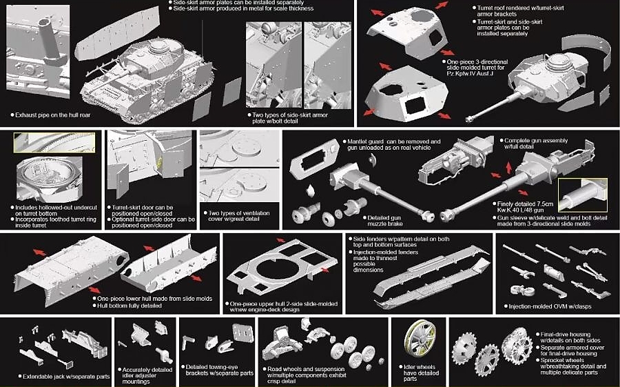 Pz.Kpfw.IV Ausf.J MID PRODUCTION (AUGUST-SEPTEMBER 1944) (SMART KIT) (1:35)