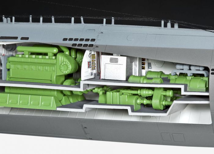 05078 - Deutsches U-Boot Typ XXI mit Interieur (Revell 1:144) 