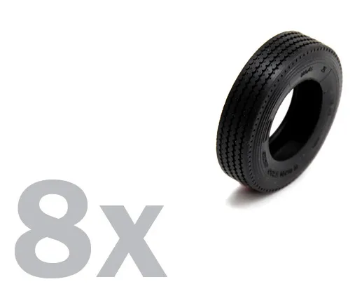 TRUCK RUBBER TYRES (8x) (Italeri 1:24)