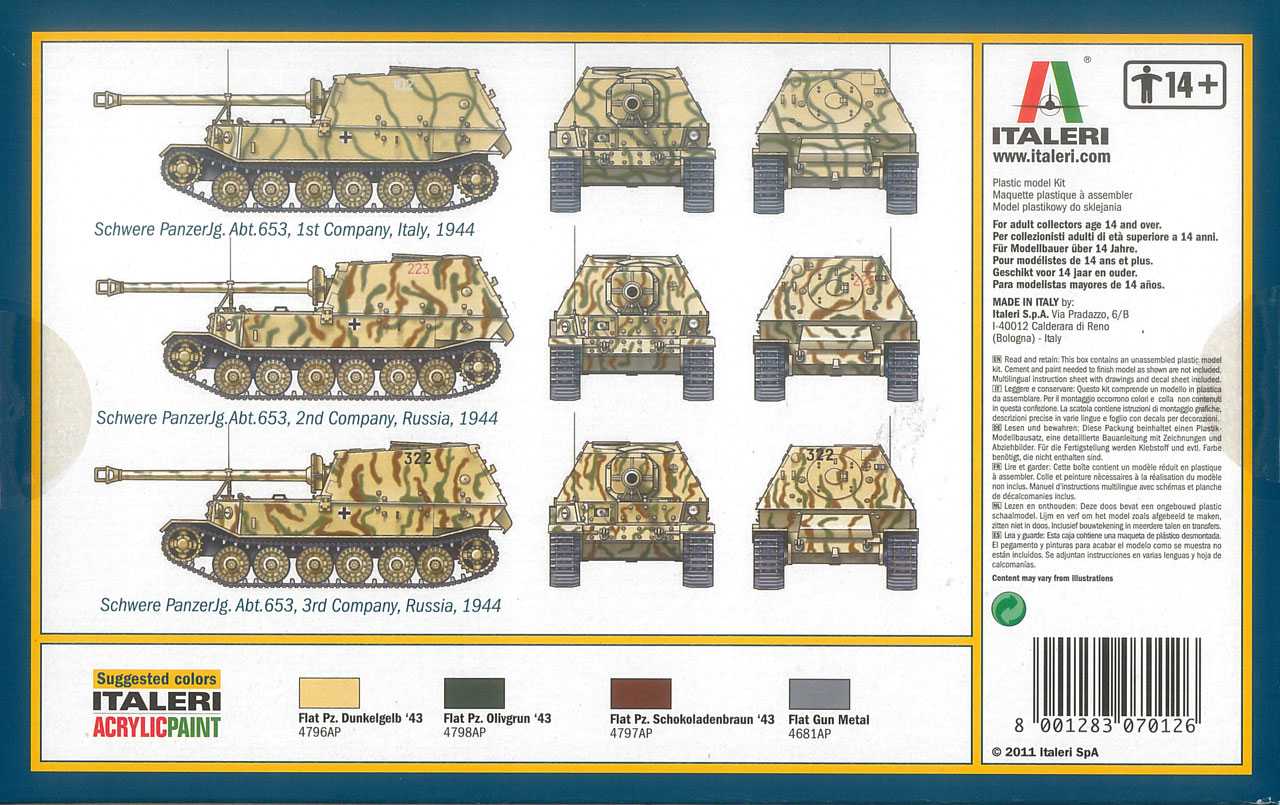 Sd. Kfz. 184 Panzerjager Elefant (Italeri 1:72)