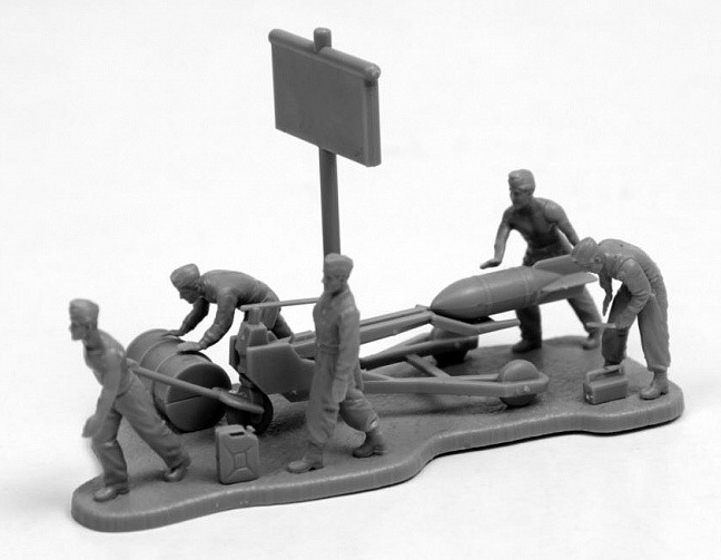 Wargames (WWII) figurky - German airforce ground crew (1:72)