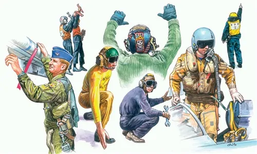 NATO PILOTS AND GROUND CREW (1:72)