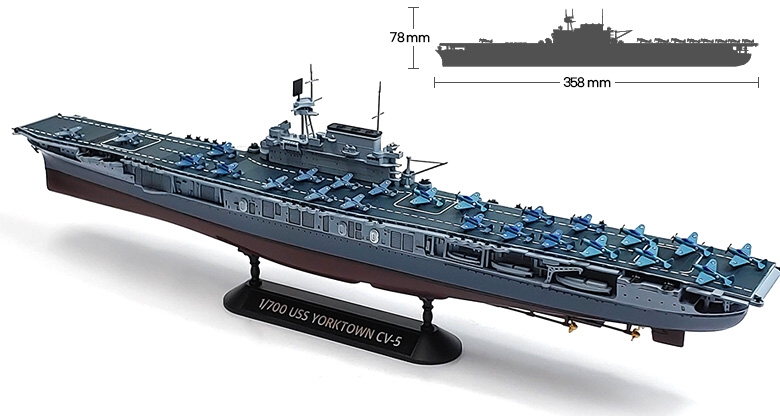 USS Yorktown CV-5"Battle of Midway" (Academy 1:700)