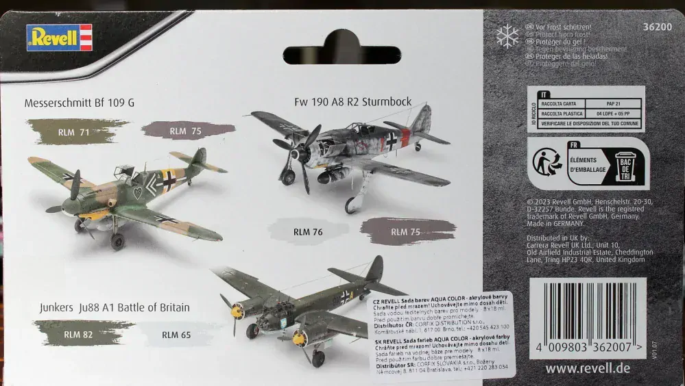 Sada barev Aqua Color - German Aircraft WWII (8 x 17ml)