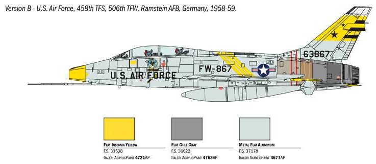 F-100F SUPER SABRE (Italeri 1:72) 