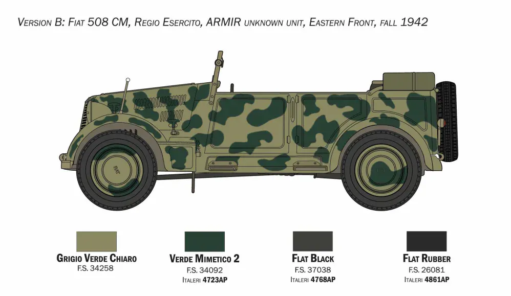 Fiat 508 CM COLONIALE STAFF CAR (Italeri 1:35) 