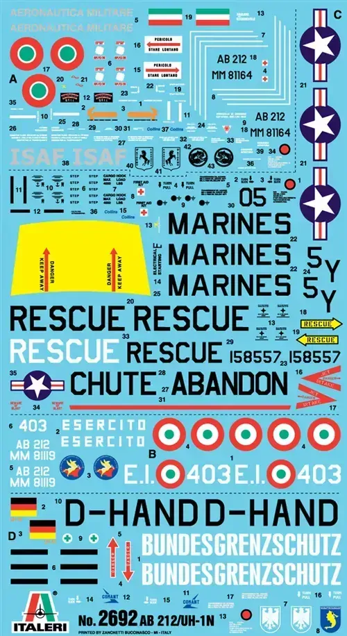 Vrtulník Bell AB 212 /UH 1N (Italeri 1:48)