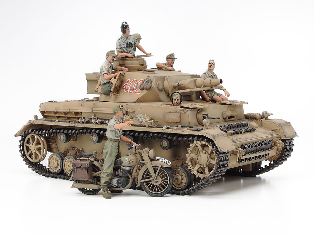Pz.IV.F & Motorcycle N.Africa (Tamiya 1:35)