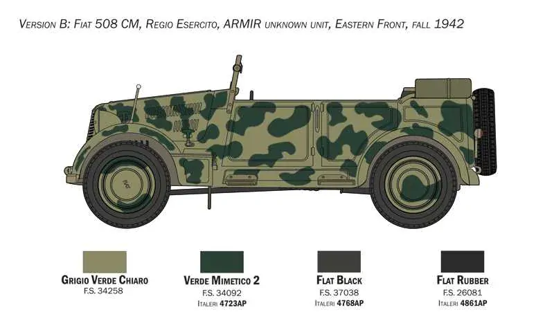 Fiat 508 CM COLONIALE STAFF CAR (Italeri 1:35) 