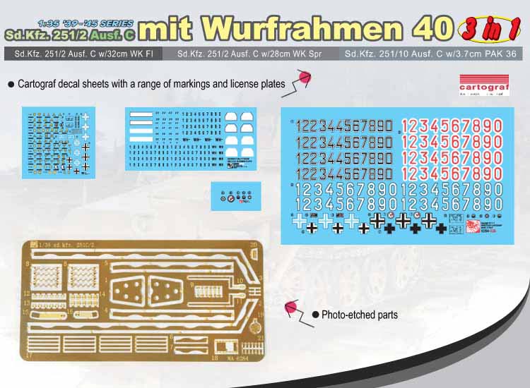 Sd.Kfz.251 Ausf.C mit WURFRAHMEN 40 (Dragon 1:35)