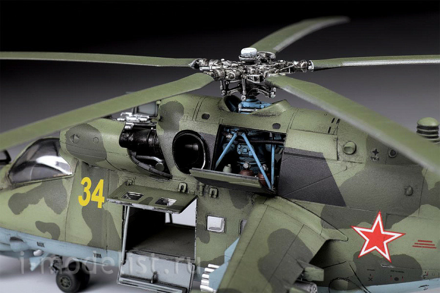 Vrtulník MIL-24P HIND (Zvezda 1:72) 