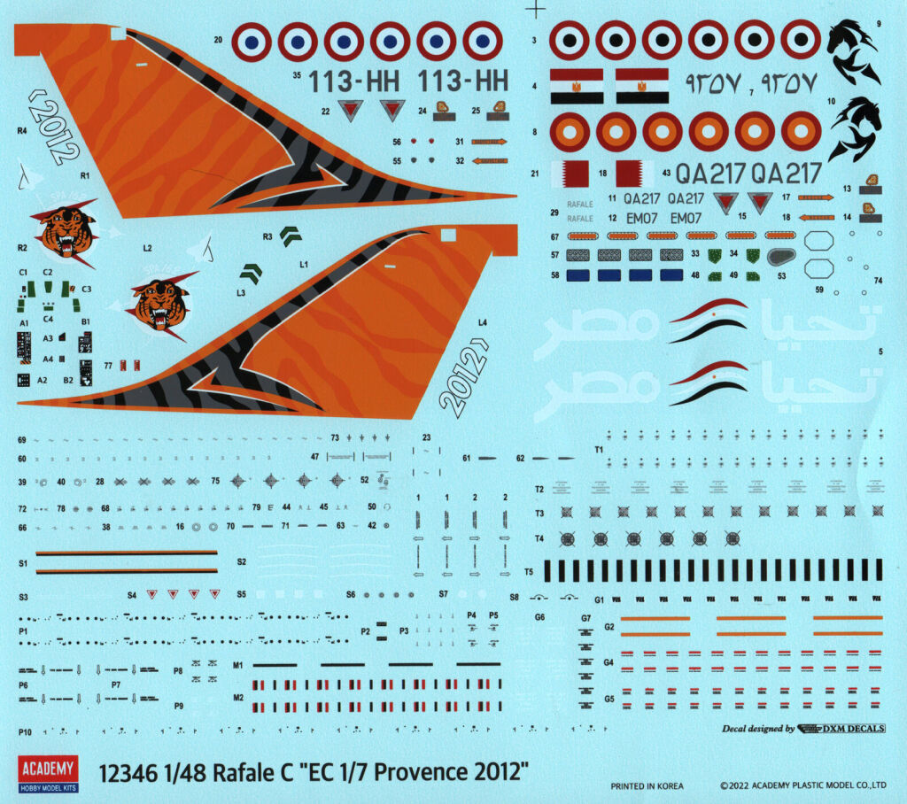 RAFALE C "EC 1/7 PROVENCE 2012" (Academy 1:48)