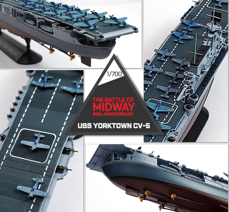 USS Yorktown CV-5"Battle of Midway" (Academy 1:700)