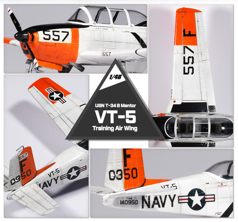 Beechcraft T-34B Mentor ″VT-5 Training Ari Wing (Academy 1:48) 
